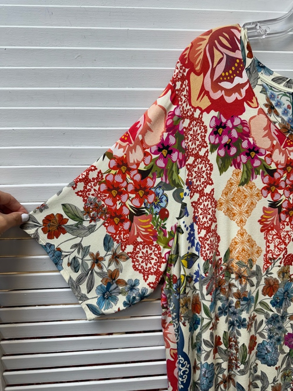 Johnny Was Multicolor Floral Patchwork Maxi Dress - Picture 3 of 4